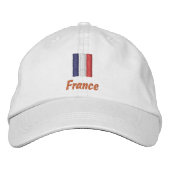 Frankreich / Französisch-Flaggenmode / Frances Pat Bestickte Baseballkappe (Vorderseite)