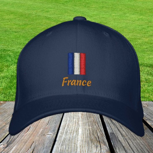 Frankreich / Französisch-Flaggenmode / Frances Pat Bestickte Baseballkappe