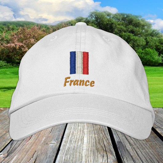 Frankreich / Französisch-Flaggenmode / Frances Pat Bestickte Baseballkappe