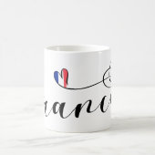 Frankreich, französische Flagge im Herzen Kaffeetasse (Mittel)