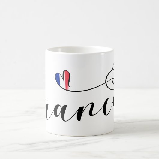 Frankreich, französische Flagge im Herzen Kaffeetasse (Mittel)