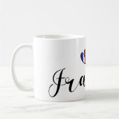 Frankreich, französische Flagge im Herzen Kaffeetasse (Links)