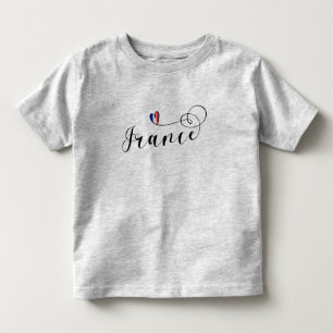 Frankreich, französische Flagge im Herzen Kleinkind T-shirt