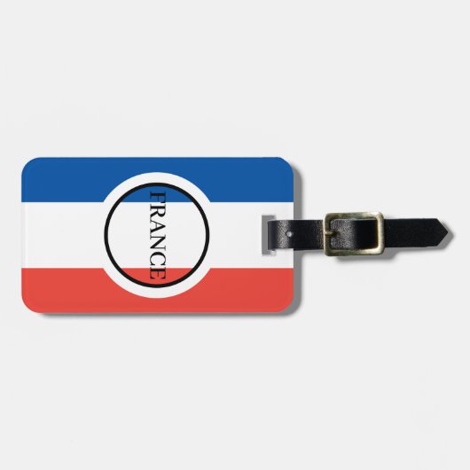 Frankreich Französische Flagge Red White Blue Patr Gepäckanhänger (Vorderseite horizontal)