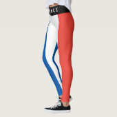 Frankreich Französische Flagge Red White Blue Patr Leggings (Links)