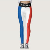 Frankreich Französische Flagge Red White Blue Patr Leggings (Vorderseite)