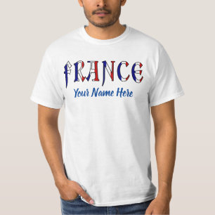 Frankreich Französische Flaggenfarben Personalisie T-Shirt
