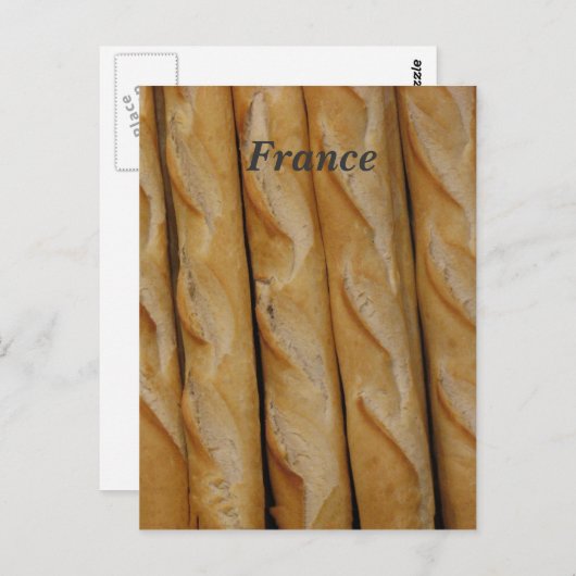 Frankreich - französisches Brot Postkarte (Vorne/Hinten)
