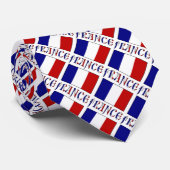 Frankreich - Französisches Flaggengeplänktes Blaue Krawatte (Gerollt)