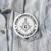 Frankreich Freimaurerei Zeichen Button (Beispiel)