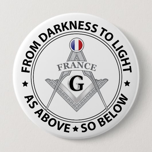 Frankreich Freimaurerei Zeichen Button (Vorderseite)