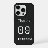 Frankreich Fußball Benutzerdefinierter Name Nummer iPhone Hülle (Rückseite)