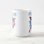 Frankreich Fußball Dynamischer Quarterback Patriot Kaffeetasse (Mittel)