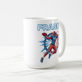 Frankreich Fußball Dynamischer Quarterback Patriot Kaffeetasse (VorderseiteRechts)
