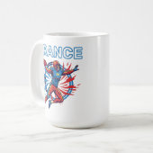 Frankreich Fußball Dynamischer Quarterback Patriot Kaffeetasse (Vorderseite Links)