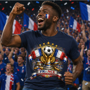 Frankreich Fußball Fan Französischer Fußball Weltm T-Shirt