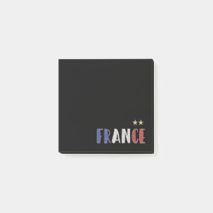 Frankreich Fußball Fan-Shirt Französische Flagge Post-it Klebezettel