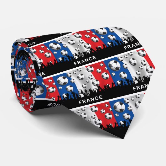 Frankreich Fußball Krawatte (Gerollt)