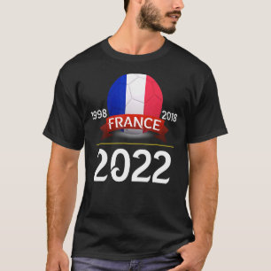 Frankreich Fußball mit Cup-Jahren für Frankreich F T-Shirt