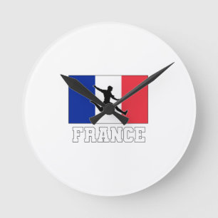 Frankreich Fußball-Nationalmannschaft Runde Wanduhr