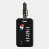 Frankreich Fußball-Shirt Französisch-Flagge Gepäckanhänger (Vorderseite vertikal)