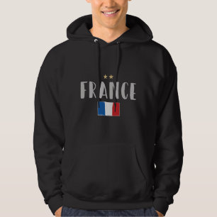 Frankreich Fußball-Shirt Französisch-Flagge Hoodie