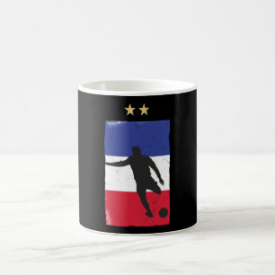 Frankreich Fußball-Shirt Französisch-Flagge Kaffeetasse