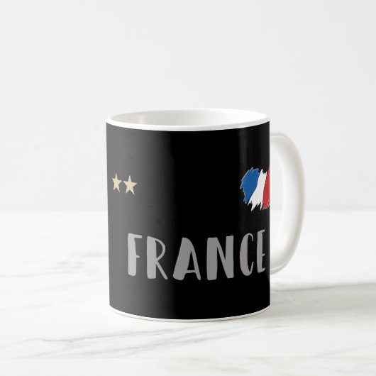 Frankreich Fußball-Shirt Französisch-Flagge Kaffeetasse (VorderseiteRechts)