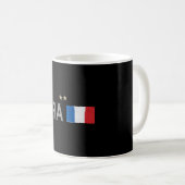 Frankreich Fußball-Shirt Französisch-Flagge Kaffeetasse (VorderseiteRechts)