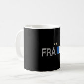 Frankreich Fußball-Shirt Französisch-Flagge Kaffeetasse (Vorderseite Links)