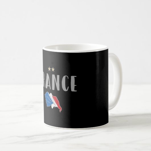 Frankreich Fußball-Shirt Französisch-Flagge Kaffeetasse (VorderseiteRechts)