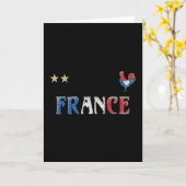 Frankreich Fußball-Shirt Französisch-Flagge Karte (Gelbe Blume)