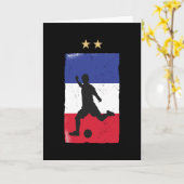 Frankreich Fußball-Shirt Französisch-Flagge Karte (Gelbe Blume)