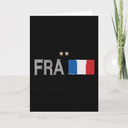 Frankreich Fußball-Shirt Französisch-Flagge Karte (Vorderseite)