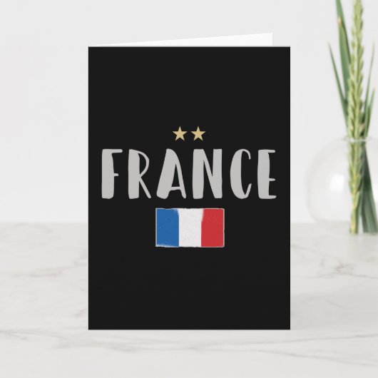 Frankreich Fußball-Shirt Französisch-Flagge Karte (Vorderseite)