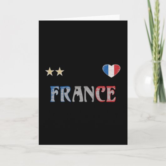 Frankreich Fußball-Shirt Französisch-Flagge Karte (Vorderseite)