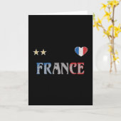 Frankreich Fußball-Shirt Französisch-Flagge Karte (Gelbe Blume)