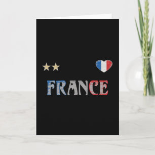 Frankreich Fußball-Shirt Französisch-Flagge Karte
