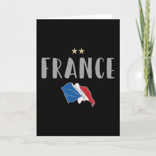 Frankreich Fußball-Shirt Französisch-Flagge Karte