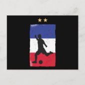 Frankreich Fußball-Shirt Französisch-Flagge Postkarte (Vorderseite)
