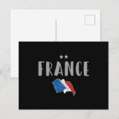Frankreich Fußball-Shirt Französisch-Flagge Postkarte (Vorne/Hinten)