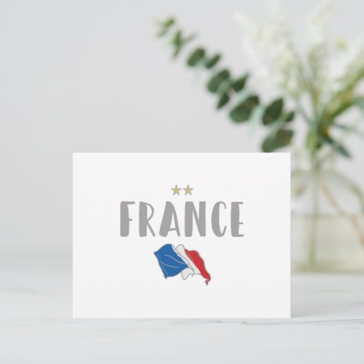 Frankreich Fußball-Shirt Französisch-Flagge Postkarte (Stehend Vorderseite)