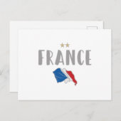Frankreich Fußball-Shirt Französisch-Flagge Postkarte (Vorne/Hinten)