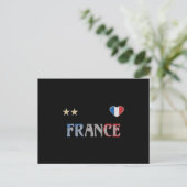 Frankreich Fußball-Shirt Französisch-Flagge Postkarte (Stehend Vorderseite)