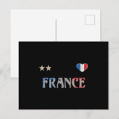 Frankreich Fußball-Shirt Französisch-Flagge Postkarte (Vorne/Hinten)