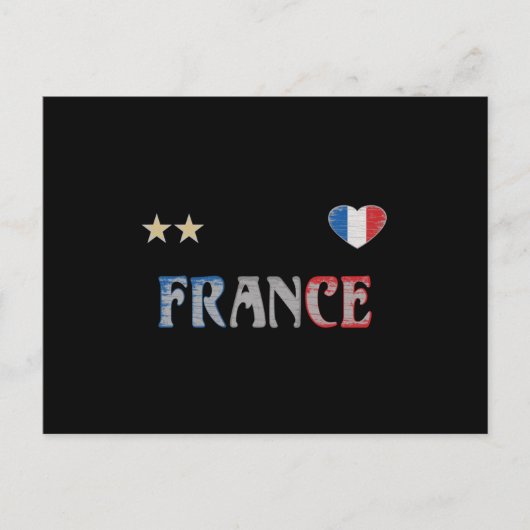 Frankreich Fußball-Shirt Französisch-Flagge Postkarte (Vorderseite)