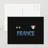 Frankreich Fußball-Shirt Französisch-Flagge Postkarte (Vorne/Hinten)