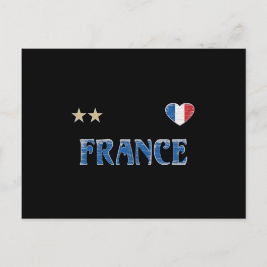 Frankreich Fußball-Shirt Französisch-Flagge Postkarte (Vorderseite)