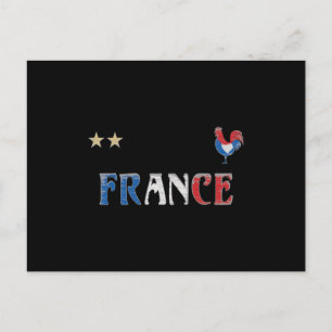 Frankreich Fußball-Shirt Französisch-Flagge Postkarte