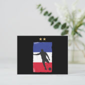 Frankreich Fußball-Shirt Französisch-Flagge Postkarte (Stehend Vorderseite)